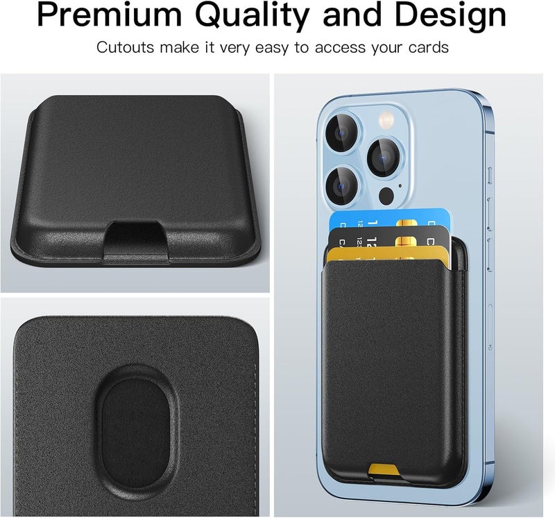 ZoyiNsgu Magnetic Wallet Card Holder intended for Apple iPhone with Magsafe, Wallet for iPhone 17 16 15 14 13 12 Pro Max Air Plus Mini Series, Mag 3 Safe Wallet Stick on for Phone Case, Purple - Image 4